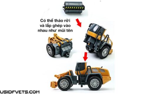 Mô hình xe lu chất liệu nhựa an toàn